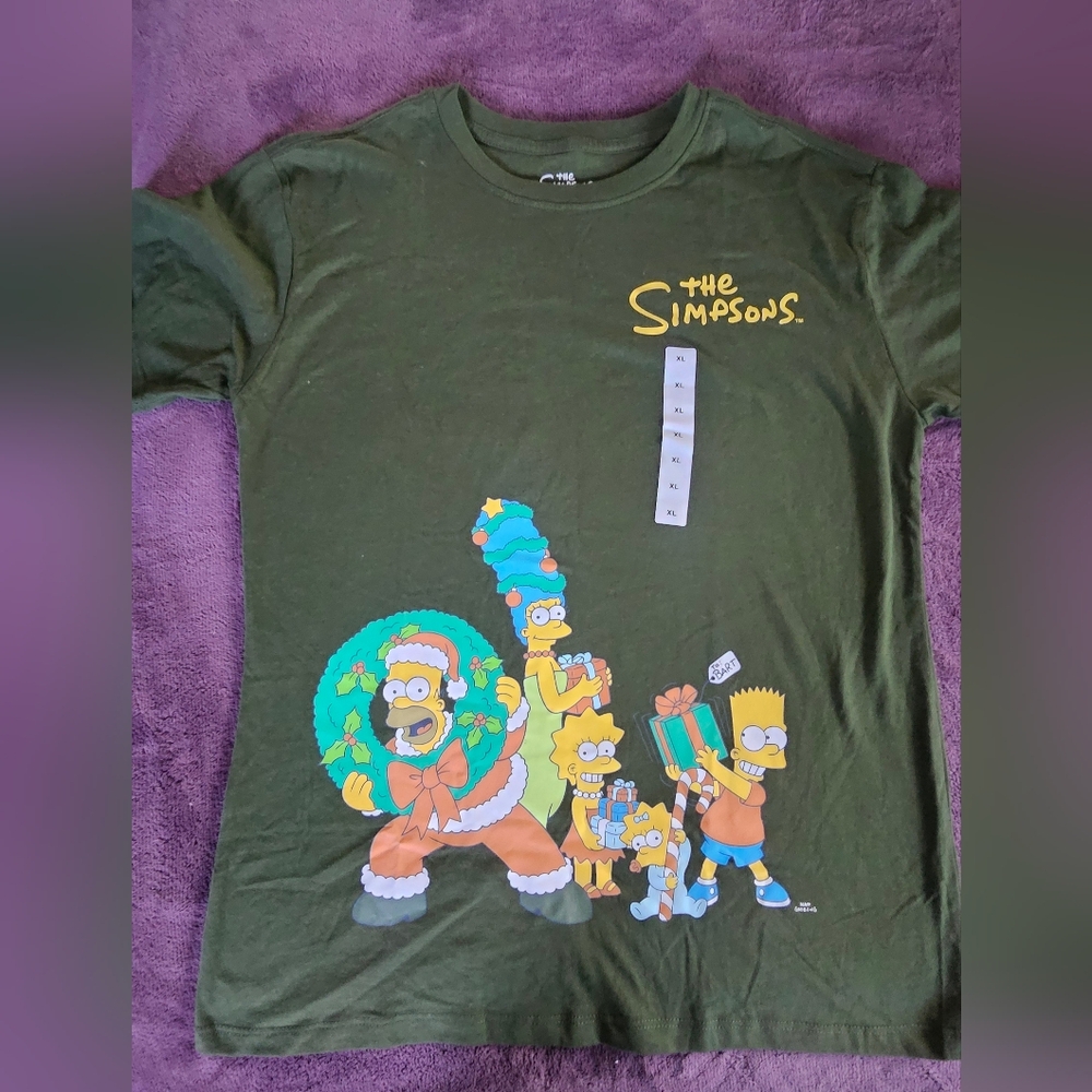 Kids size XL Simpson Christmas themed t-shirt, unisex, new with tags